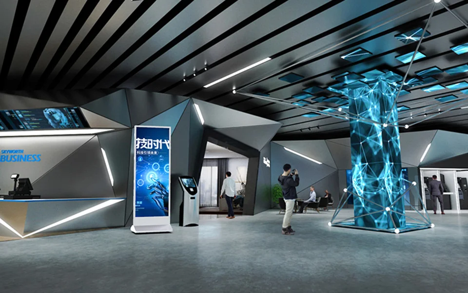 全面条形屏广告机-科技馆-1 全面条形屏广告机 科技馆 1